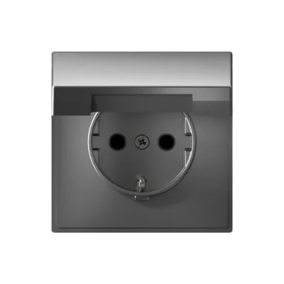 ARTGALLERY РОЗЕТКА с заземл. со шторк. с крышкой, 16А, IP20, механизм, СТАЛЬ GAL000 Systeme Electric фото 1