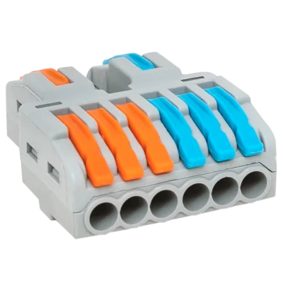 Клемма СМК 222-426 разветвительная 6 выходов 0,08-4 мм2 EKF plc-smk-422-6 фото 1