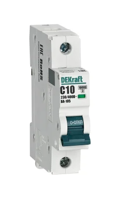 Авт. выкл. 1P 10A х-ка C ВА-105 10кА DEKraft 13152DEK фото 1