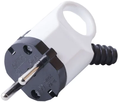 Вилка угловая с ушком с/з PPG16-40-202, белый STEKKER 32849 фото 1