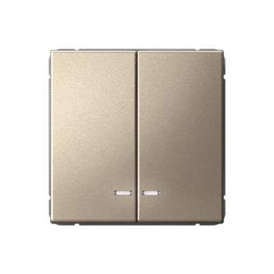 ARTGALLERY 2-клавишный ВЫКЛЮЧАТЕЛЬ с подсветкой, сх.5а, 10АХ, механизм, ШАМПАНЬ GAL Systeme Electric фото 1