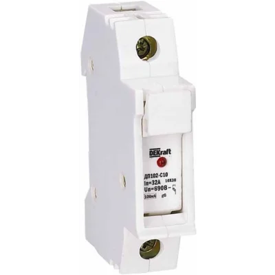 Держатель предохр. C10 со светодиод. индикацией 1P ДП-102 DEKraft 21383DEK фото 1
