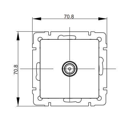 BRITE Роз. TV проходная РТВ10-0-БрГ граф. IEK BR-A10-P-K53 фото 1