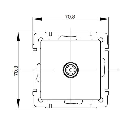 BRITE Роз. TV проходная РТВ10-0-БрГ граф. IEK BR-A10-P-K53 фото 1