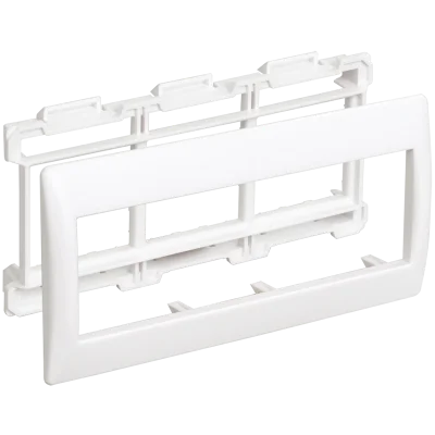 Рамка и суппорт на 6 модулей 75мм "ПРАЙМЕР" белый IEK CKK-40D-RSU6-075-K01 фото 1