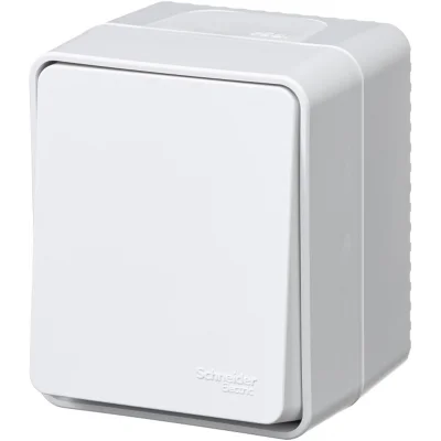 AtlasDesign PROFI IP54 О/У 1-клавишный ВЫКЛЮЧАТЕЛЬ 10 АХ, БЕЛЫЙ Systeme Electric ATN540111 фото 1