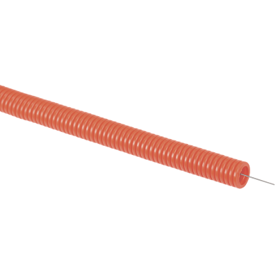 Труба гофр. ПНД 16 мм лёгкая с протяжкой ОРАНЖЕВАЯ (100м) IEK CTG20-16-K04-100 фото 2