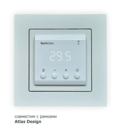 Терморегулятор ТС-2 Белый AtlasDesign в монтажную коробку HS Electro EDS001886 фото 1