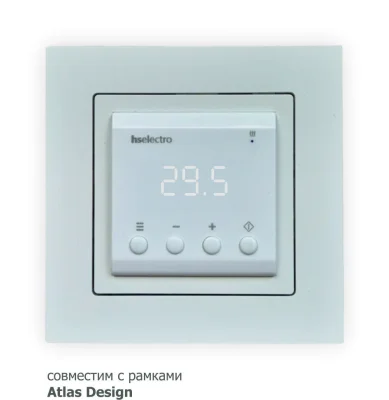 Терморегулятор ТС-2 Белый AtlasDesign в монтажную коробку HS Electro EDS001886 фото 1