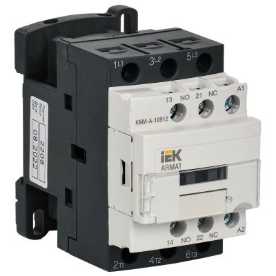 ARMAT Контактор КМИ-А-10912 LC1D 9А 230В/АС3 1NO/1NC IEK AR-ACC-11-009-230-11 фото 1