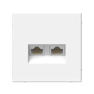 ARTGALLERY РОЗЕТКА двойная компьютерная RJ45+RJ45, кат.6А, механизм, ЛОТОС GAL00138 Systeme Electric фото 1