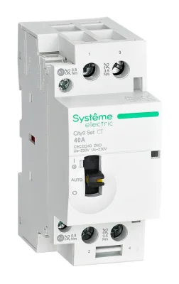 City9 Set Контактор 2P 2НО 40A AC 230В-230В Systeme Electric C9C32240 фото 1