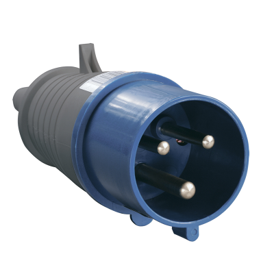 Вилка перенос. ССИ-023 32А-6ч 220В 2P+PE IP44 IEK psr01-032-3 фото 1