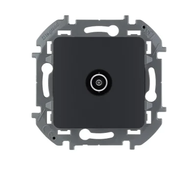 Розетка TV - проходная - 14 дБ - 5-862 мГц - INSPIRIA - антрацит Legrand 673863 фото 1