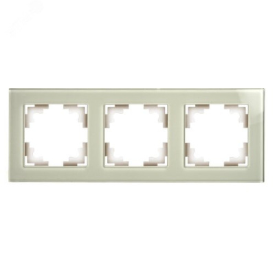Рамка 3-местная, стекло, серия Катрин, GFR00-7003-07, дымчатый STEKKER 49035 фото 1