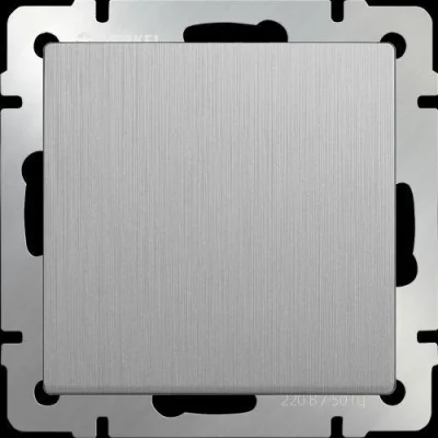Выключатель одноклавишный проходной (cеребряный рифленый) W1112009 Werkel a051348 фото 1