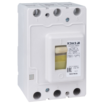 Авт. выкл. ВА57Ф35-340010-80А-800-400AC-УХЛ3 КЭАЗ 109344 фото 1