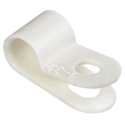 Скоба крепежная 5мм нейлоновая белая (50шт) IEK USK11-05-050-K01 фото 1