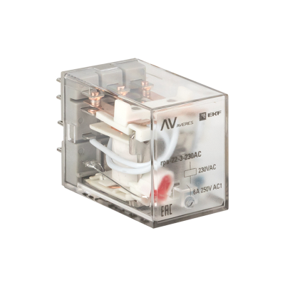 Реле промежуточное RPA 22/3 6A 230В AC AVERES EKF rpa-22-3-230AC фото 1