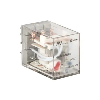 Реле промежуточное RPA 22/3 6A 230В AC AVERES EKF rpa-22-3-230AC фото 1