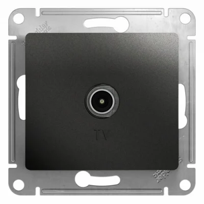 Розетка TV GLOSSA, одиночная, антрацит Systeme Electric GSL000793 фото 1