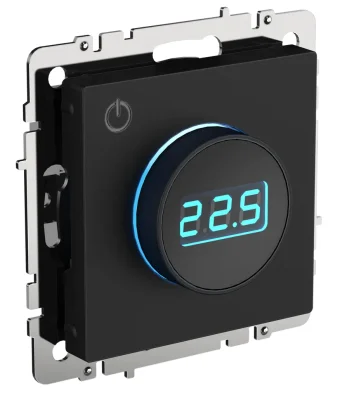 BRITE Термостат электронный с инд. ТС10-1-БрЧ черн. IEK BR-RT11-K02 фото 1