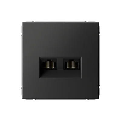 ARTGALLERY РОЗЕТКА двойная компьютерная RJ45+RJ45, кат.6А, механизм, БАЗАЛЬТ GAL001 Systeme Electric фото 1