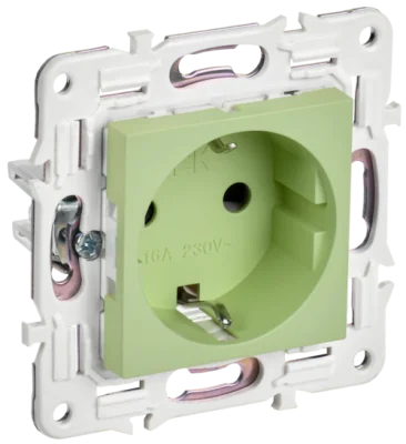 SKANDY Розетка с заземлением без защитных шторок 16А SK-R05G мятный IEK SK-R11-16-K06 фото 1