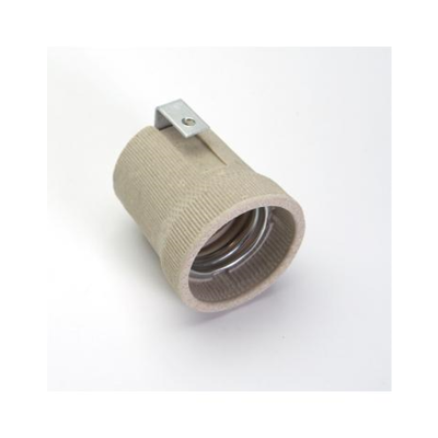 LH02 Патрон E27, керамический, с угловым креплением, 250V, цвет белый, размер 40x45мм, LH02 41 Feron фото 1