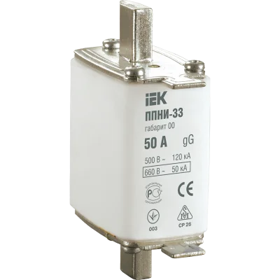 Плавкая вставка предохранителя ППНИ-35, габарит 1, 80А IEK dpp30-080 фото 1
