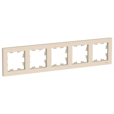 ATLASDESIGN 5-постовая РАМКА, универсальная, БЕЖЕВЫЙ Systeme Electric ATN000205 фото 1