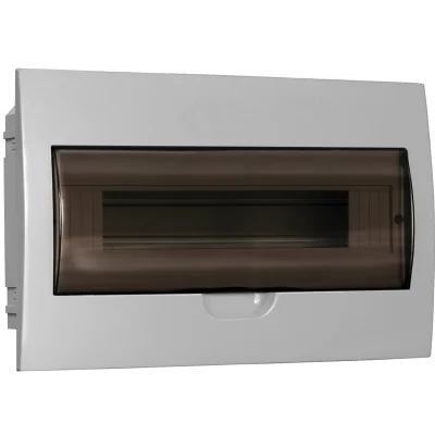 Корпус пластиковый ЩРВ-П-18 черн. прозр. дверь IP41 GENERICA MKP12-V-18-41-G фото 1