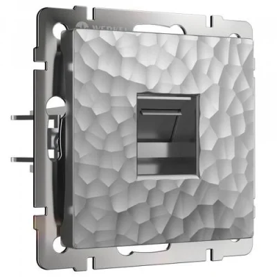Розетка Ethernet RJ-45 (серебряный) Hammer W1281006 Werkel a052071 фото 1