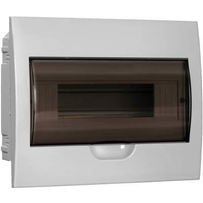 Корпус пластиковый ЩРВ-П-12 черн. прозр. дверь IP41 GENERICA MKP12-V-12-41-G фото 1