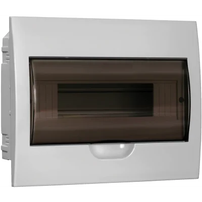 Корпус пластиковый ЩРВ-П-12 черн. прозр. дверь IP41 GENERICA MKP12-V-12-41-G фото 1