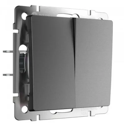 Перекрестный выключатель двухклавишный (графит матовый) W1123064 Werkel a064032 фото 1