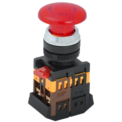 Кнопка AELA-22 "Грибок" красный d22мм неон/240В 1з+1р IEK BBG20-AELA-K04 фото 1