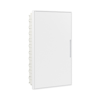 Щиток 36 мод встраиваемый FRAME, белый, с белой дверцей, с 4 шинами PEN (2шт на 8 отв. и 2шт на 10от фото 1