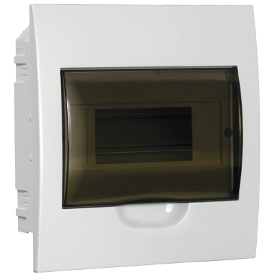 Корпус пластиковый ЩРВ-П-8 черн. прозр. дверь IP41 GENERICA MKP12-V-08-41-G фото 1