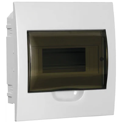 Корпус пластиковый ЩРВ-П-8 черн. прозр. дверь IP41 GENERICA MKP12-V-08-41-G фото 1