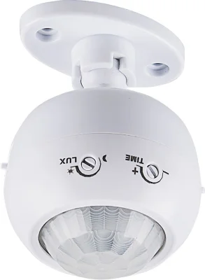 Датчик движения поворотный1200W 8m 120°(гориз.) 360°(верт.) белый, SEN16 Feron 22074 фото 1
