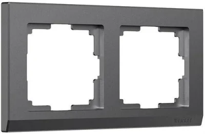 Рамка на 2 поста Stark (графит матовый) W0021864 Werkel a063116 фото 1