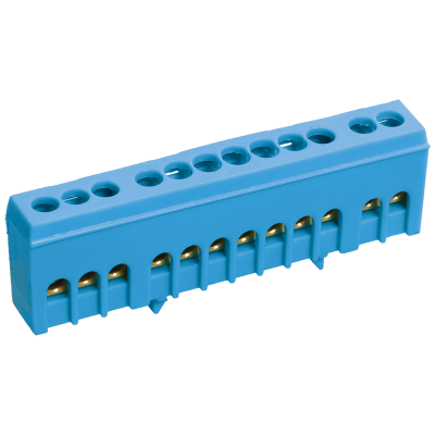 Шина N "ноль" в корп изол на DIN-рейку ШНИ-6х9-14-К-С IEK YNN10-69-14KD-K07 фото 1