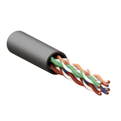 Витая пара TERACOM PRO Cat.5E U/UTP 4 пары solid внешний 24AWG оболочка LDPE цвет черный (упа TR EKF фото 1