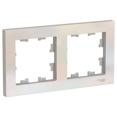 ATLASDESIGN 2-постовая РАМКА, универсальная, ЖЕМЧУГ Systeme Electric ATN000402 фото 1