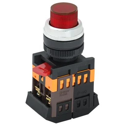 Кнопка ABLFP-22 красный d22мм неон/240В 1з+1р IEK BBT20-ABLFP-K04 фото 1