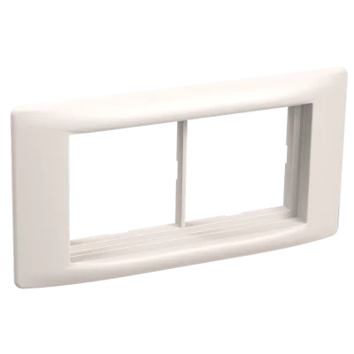 Рамка и суппорт на 4 модуля 60мм "ПРАЙМЕР" белый IEK CKK-40D-RSU4-060-K01 фото 1