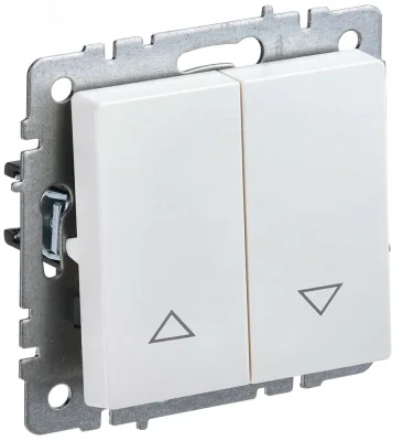 BRITE Выключатель жалюзи 10А ВС10-1-5-БрЖ жемчуг IEK BR-V15-0-10-K36 фото 1