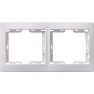 KVARTA Рамка 2-мест. горизонт. РГ-2-КБ бел. IEK EMK20-K01-DM фото 1