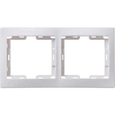 KVARTA Рамка 2-мест. горизонт. РГ-2-КБ бел. IEK EMK20-K01-DM фото 1